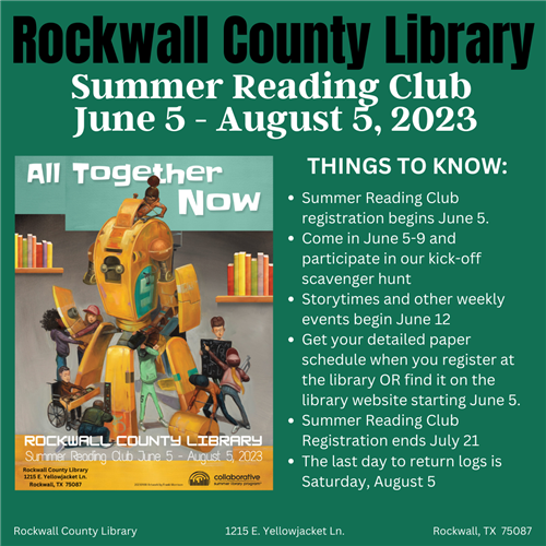 Rockwall County Library Summer Reading Club
